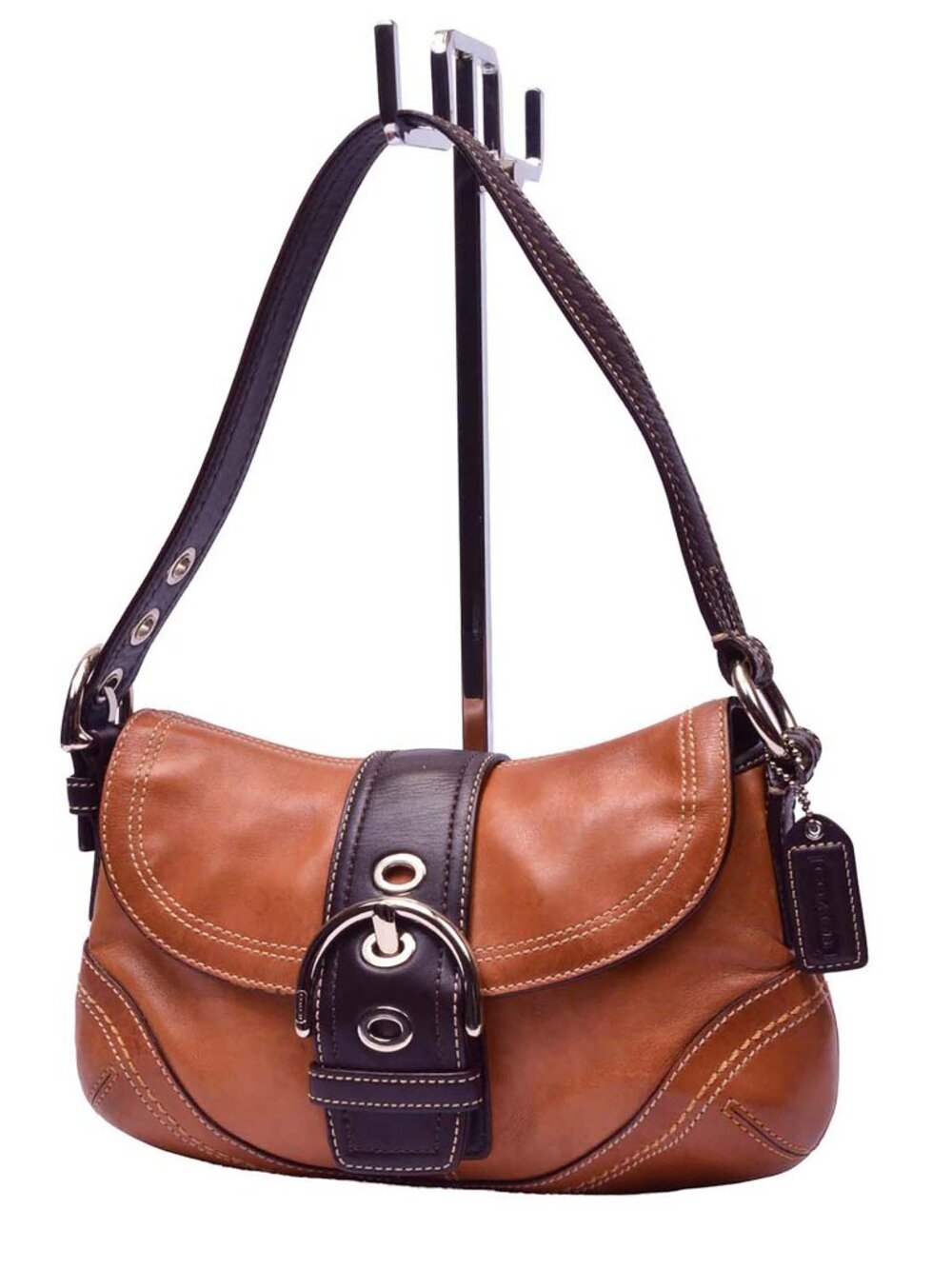 Vintage Two-Tone Authentic Leather Coach Soho Shoulder Bag F10909